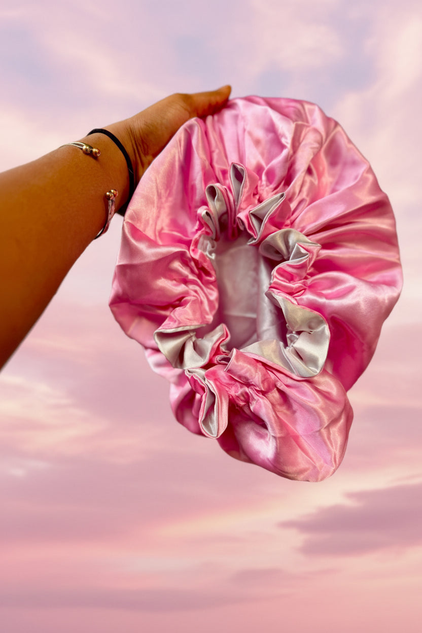 double layer silk bonnet