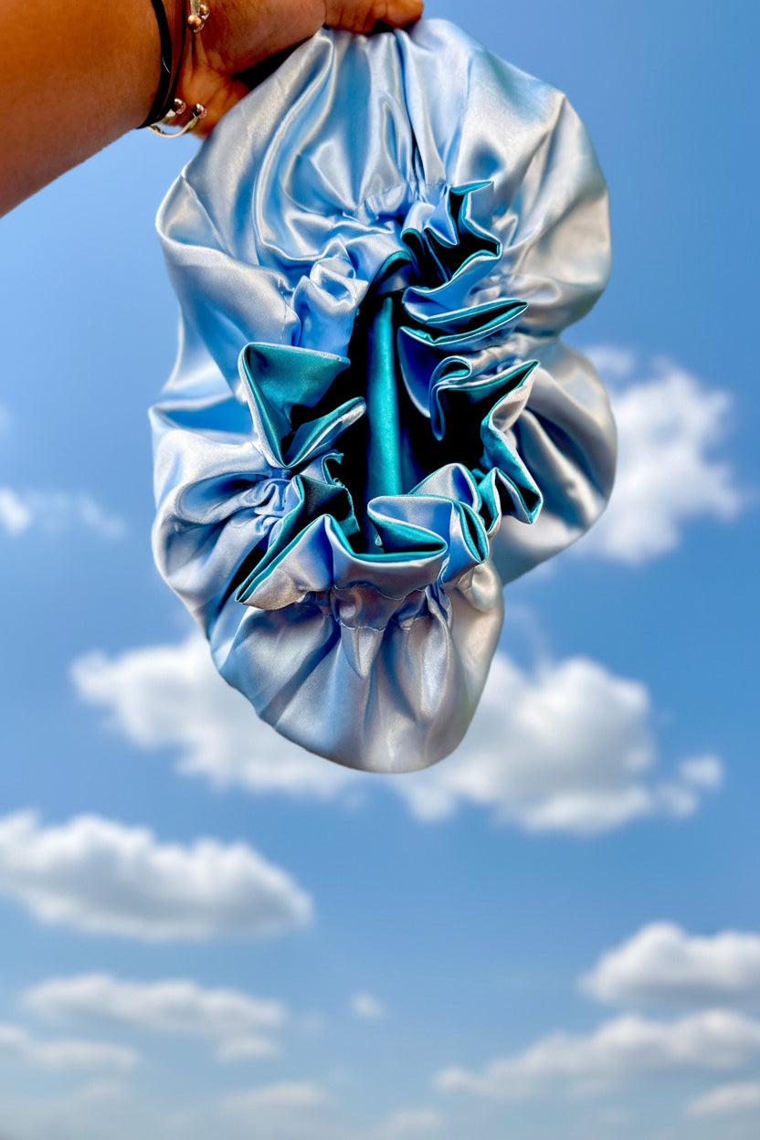 double layer silk bonnet