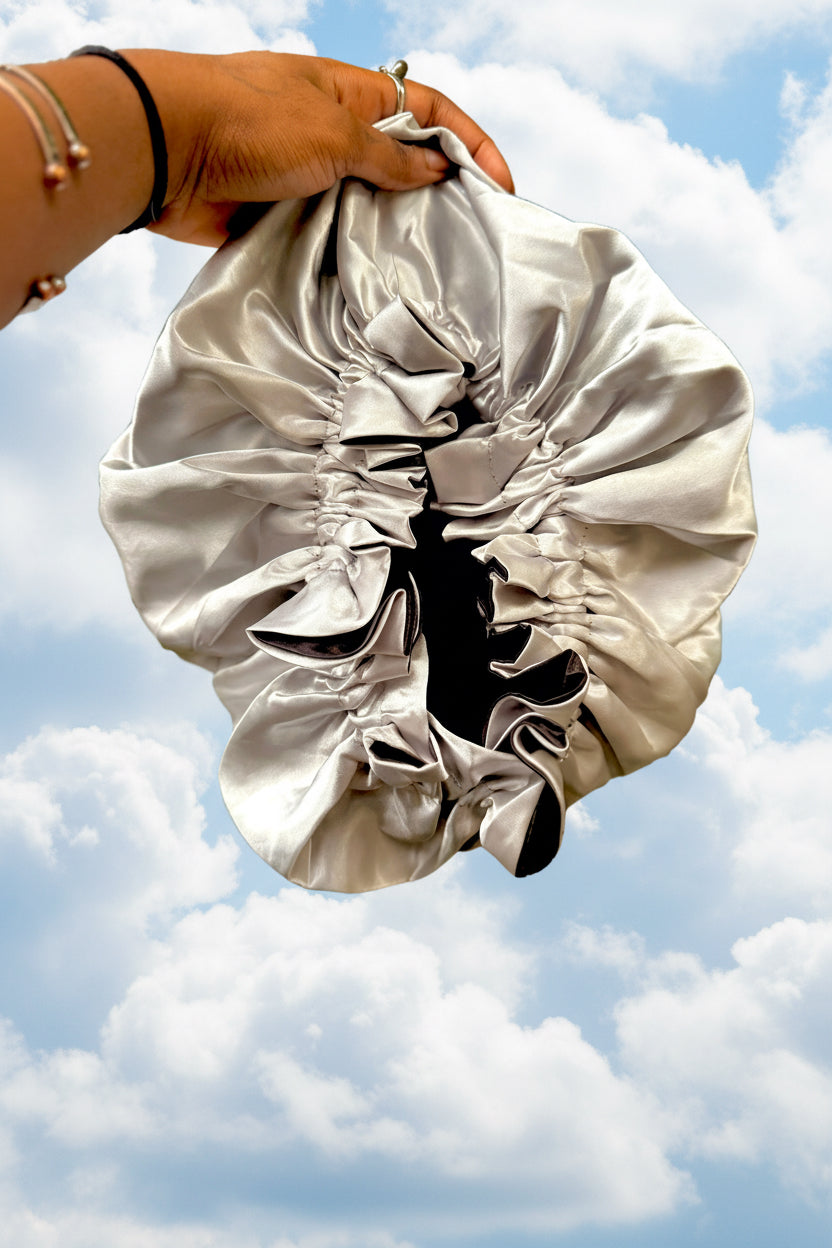 double layer silk bonnet