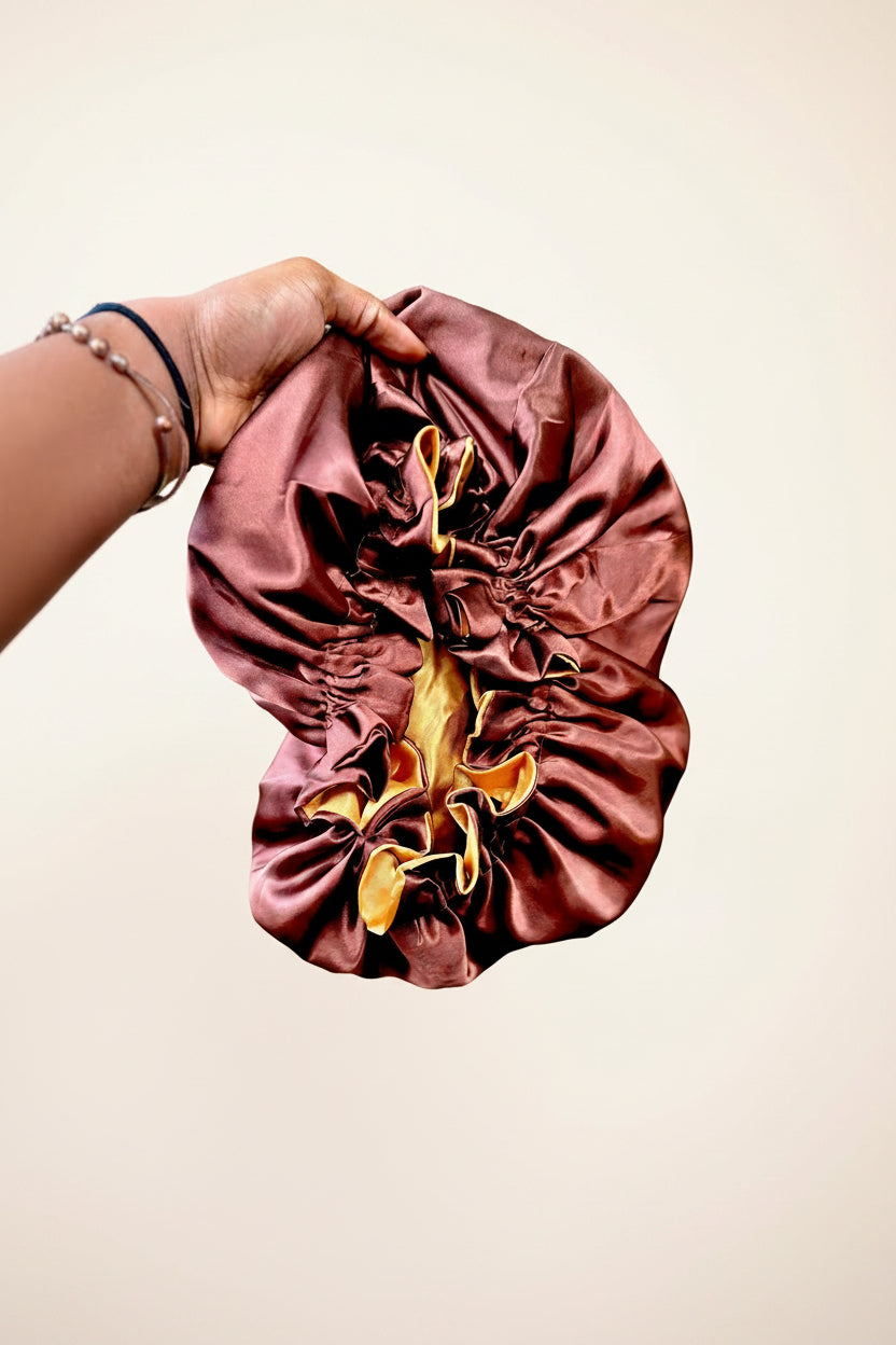 double layer silk bonnet