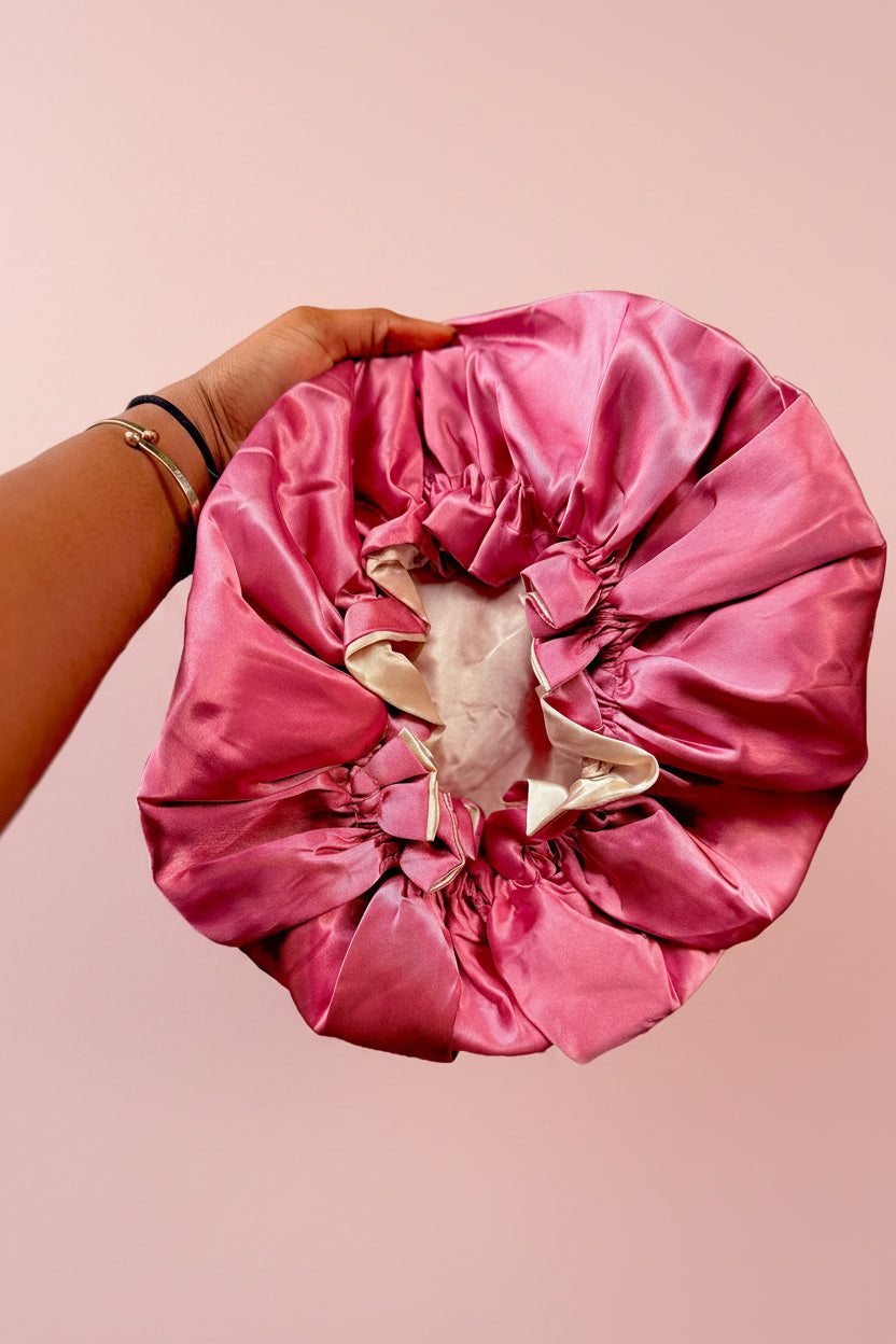 double layer silk bonnet