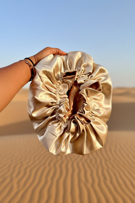double layer silk bonnet