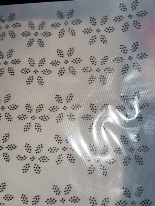Flower rhinestone heat transfer sheet